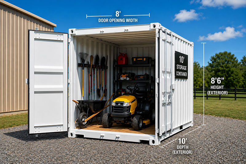 10' container dimensions