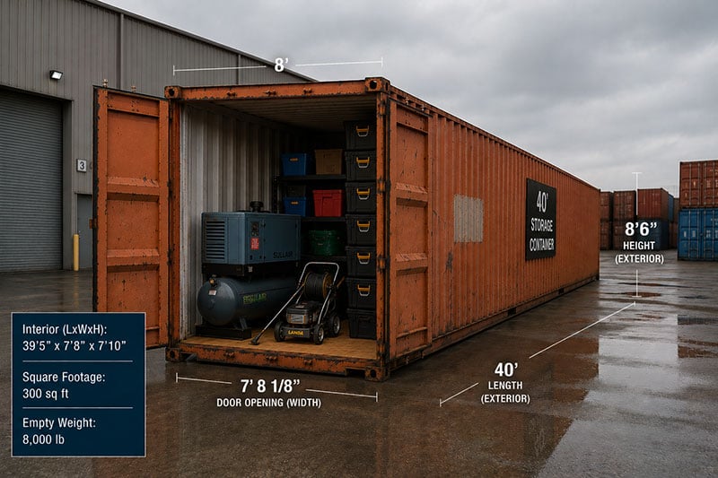 40' Container Dimensions