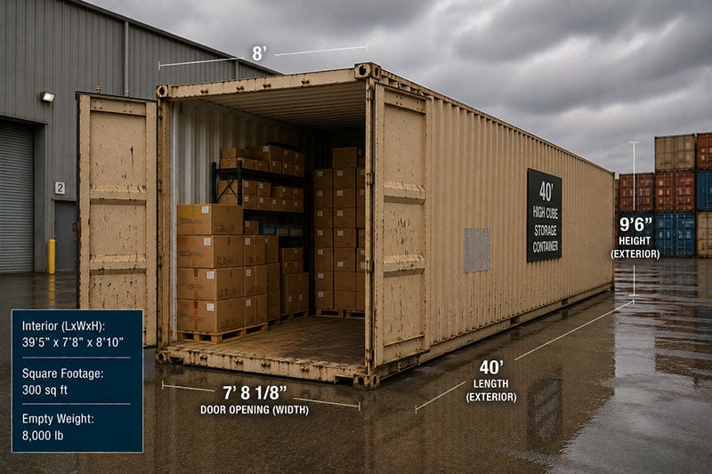 40' HC Dimensions