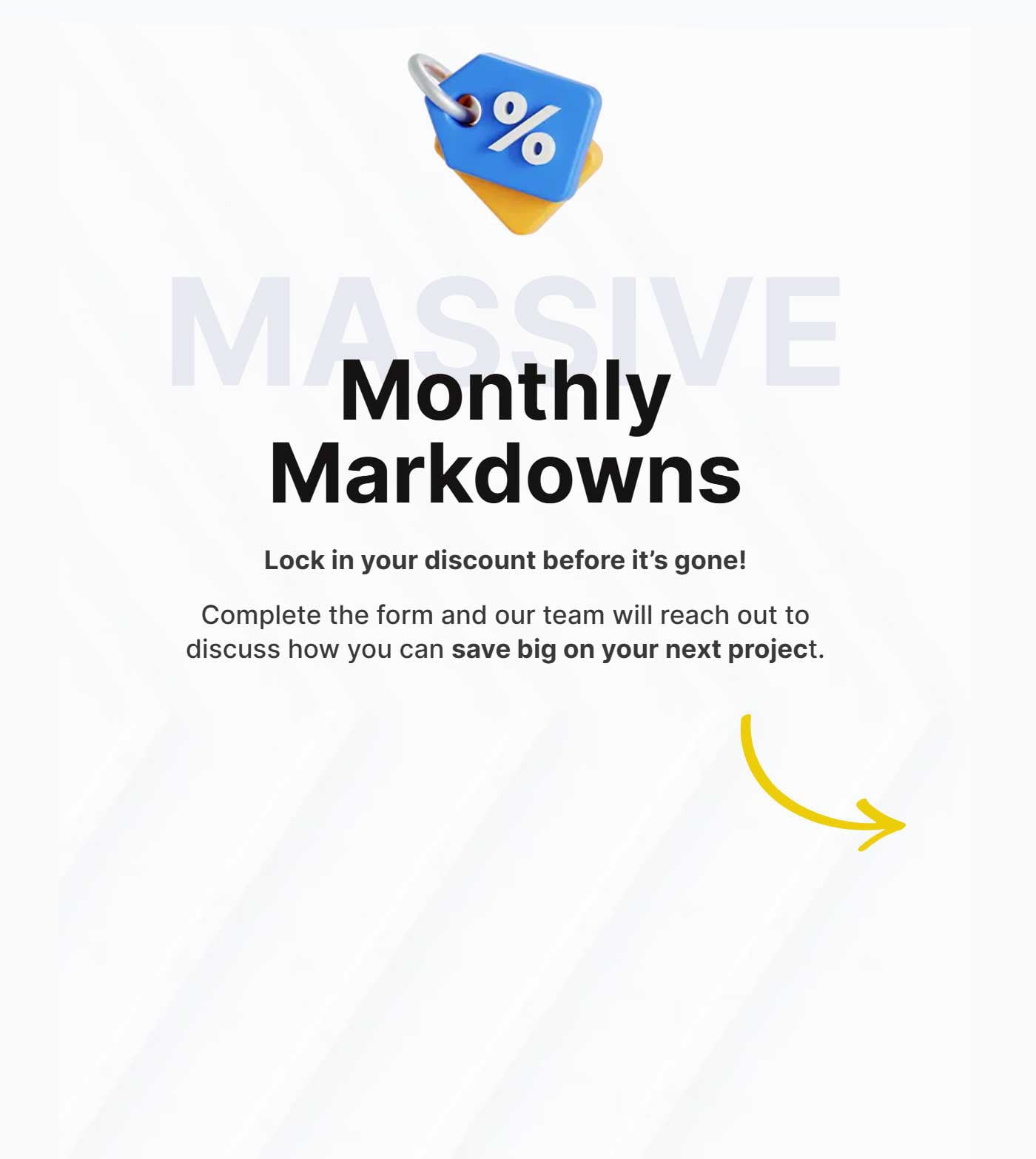 massive monthly markdowns info request form